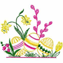 Flowers Embroidery Design 1